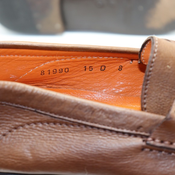 Santoni Leather Penny Loafers 8 Brown‎ Mens Italian Dress Shoes Luxury main image 5
